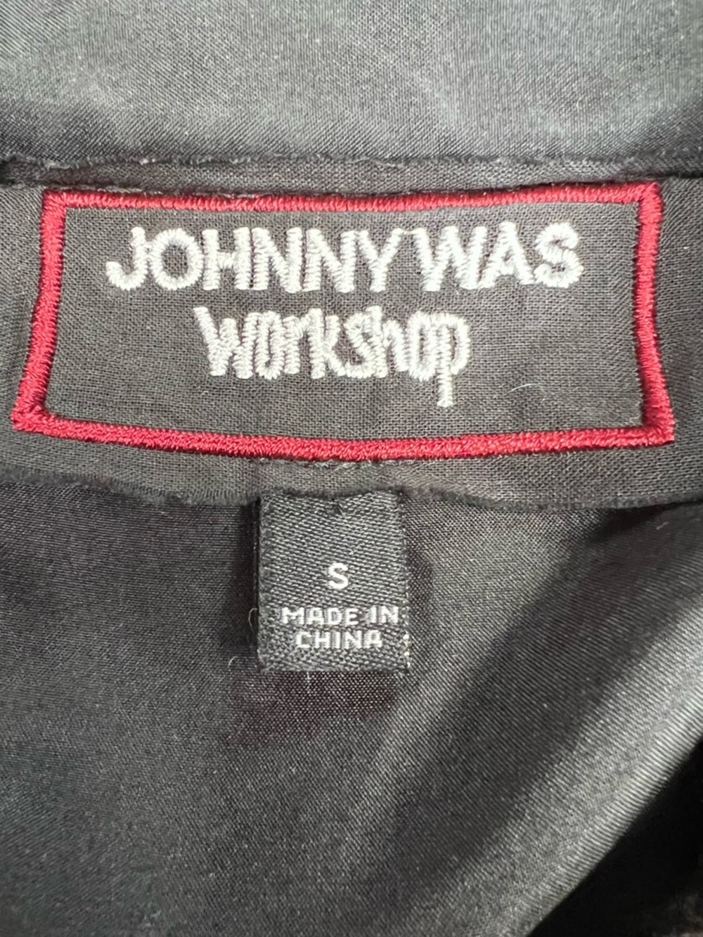 Johnny Was Garnet Plaid Shirt Jacket Embroidered Wool Blend Button Front Small - Picture 6 of 7